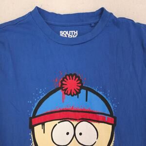 South Park Crew Neck Short Sleeve Graphic T Shirt Mens Size Extra Large XL Blue